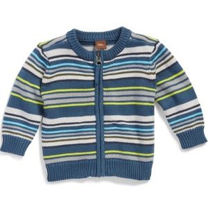 NWT Tea Collection Gavin Stripe Zip Cardigan